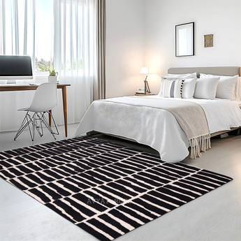 Modern Geometric HandTuffted Wool Area Rug