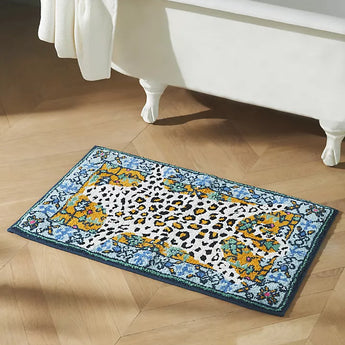 HandTuffted Animal Printed Wool Bath Mat